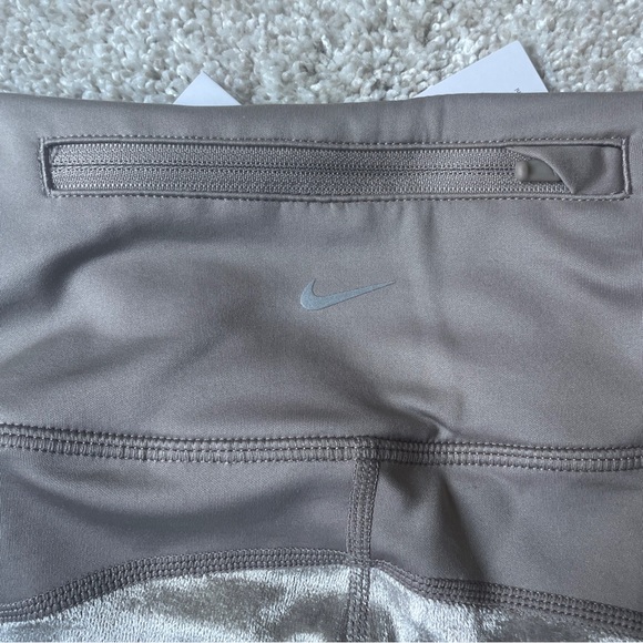 Nike Fast Tight Velvet Panel Running Leggings PocketsDV7236 087 $70 Silver Beige - Picture 3 of 11
